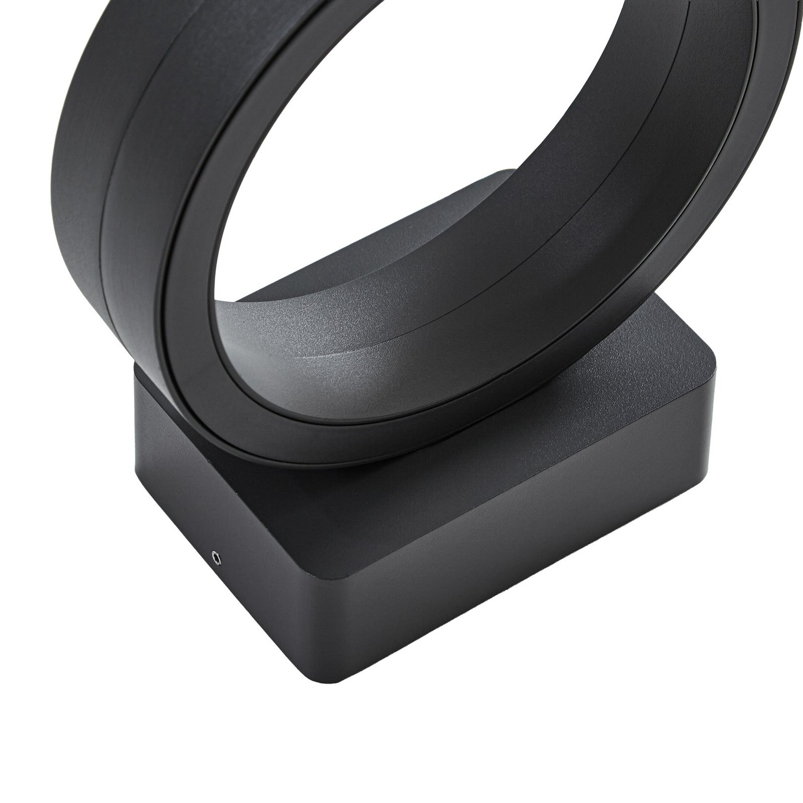 Lindby Selviro LED outdoor wall light, anthracite, Ø 20 cm, IP65