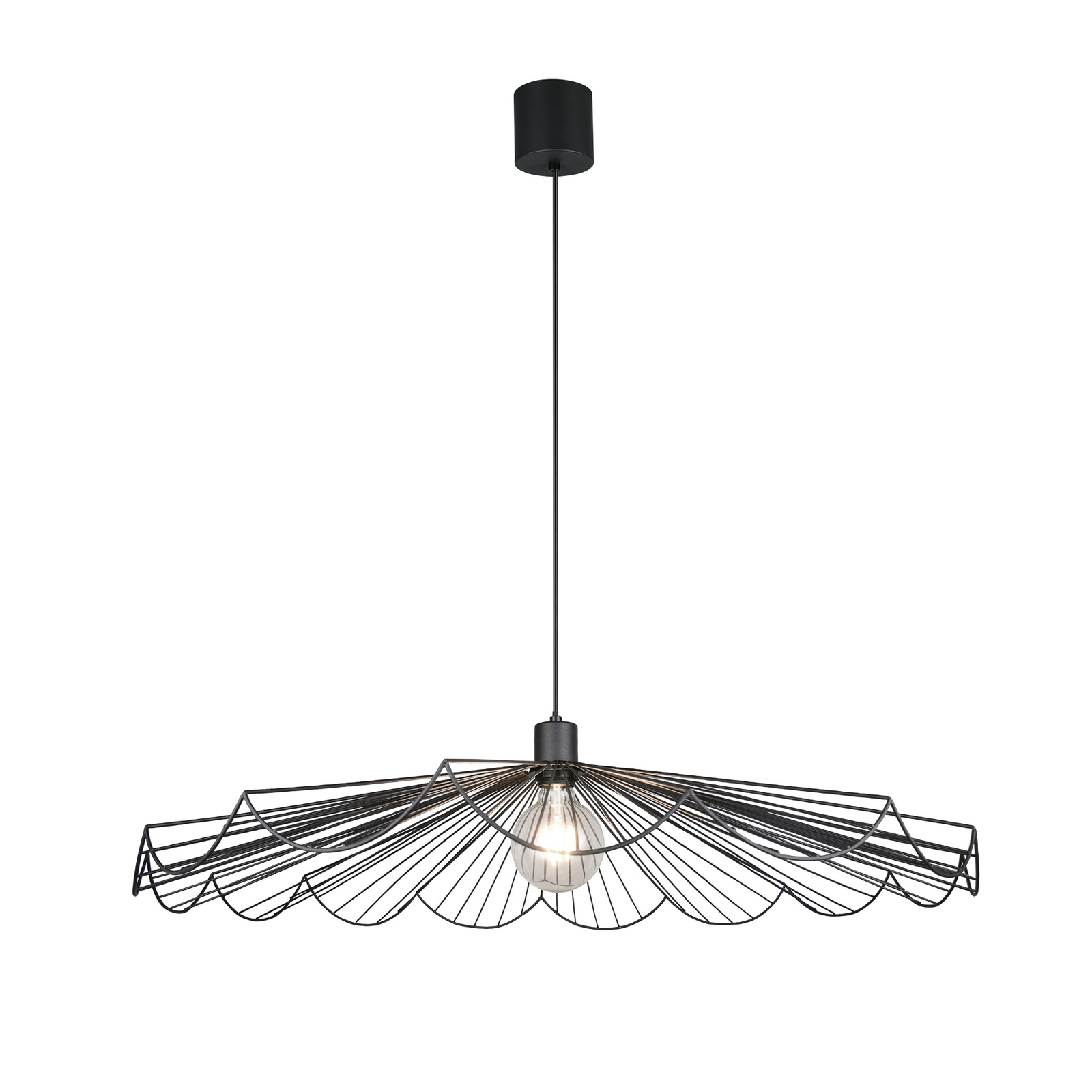 Висяща лампа Margarita, Ø 80 cm, черна, E27, метал Висяща лампа Margarita, Ø 80 cm, черна, E27, метал