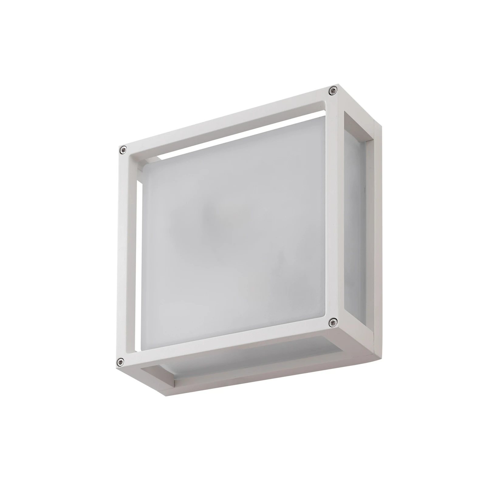 Lucande Applique d'extérieur Aurelien, blanc, capteur, 25 x 25 cm