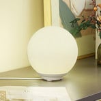 Lindby Smart-LED-Tischleuchte Cosmia, weiß, Glas, Tuya