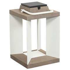 Solárny lampáš Teckalu, Duratek/biela, 36,5 cm