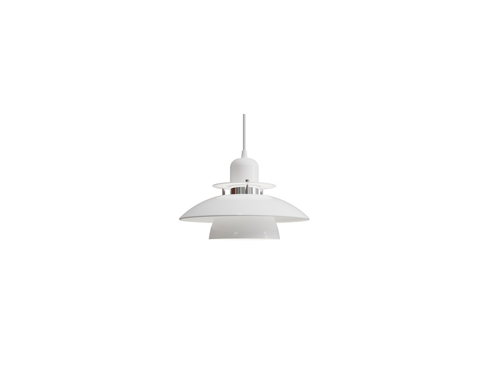 Primus IV Lampada a Sospensione Ø28 Glossy White/Chrome - Belid