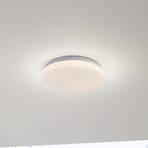 Lindby LED outdoor ceiling light Kirkola, 3000 K, Ø 26 cm, white