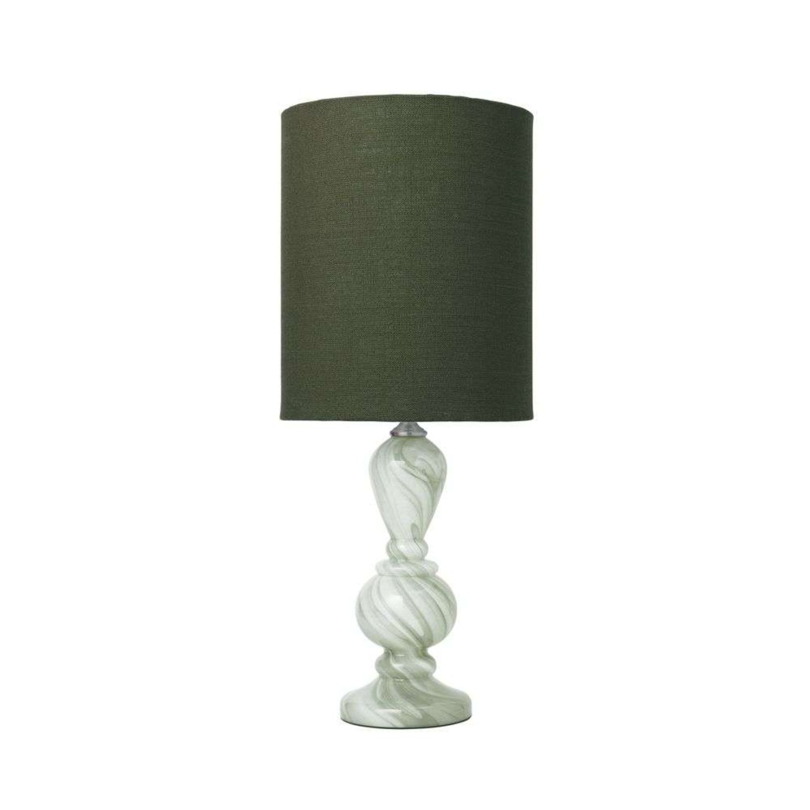 Christine Table Lamp Seagrass Swirl/Army - Cozy Living