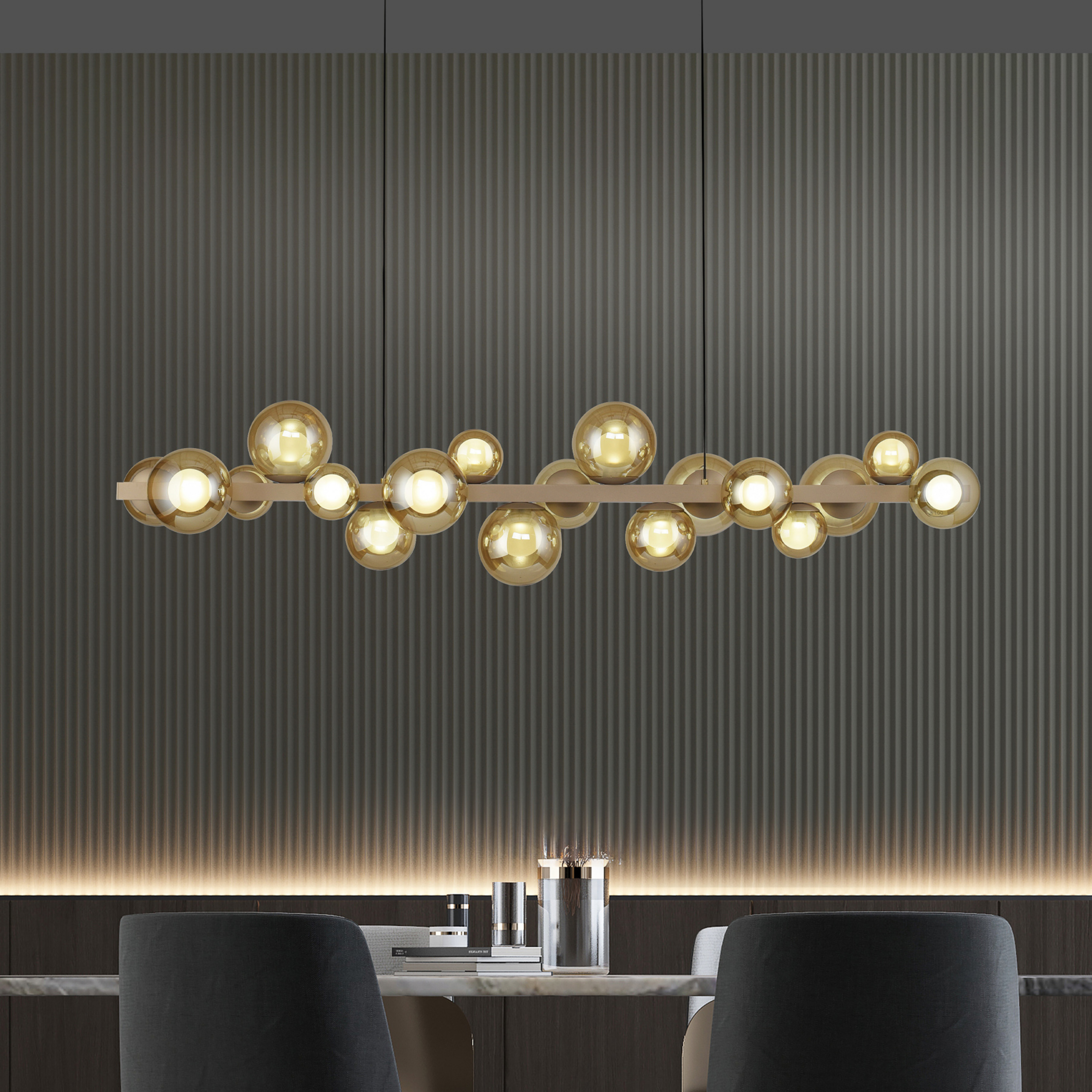 PURE LED rippvalgusti E-Popup pronksist klaasist/metallist CCT 18-light.