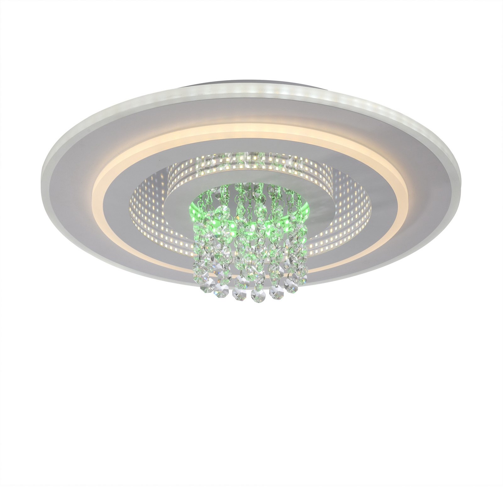 JUST LIGHT. LED plafondlamp Tolago RGB, CCT, wit, afstandsbediening