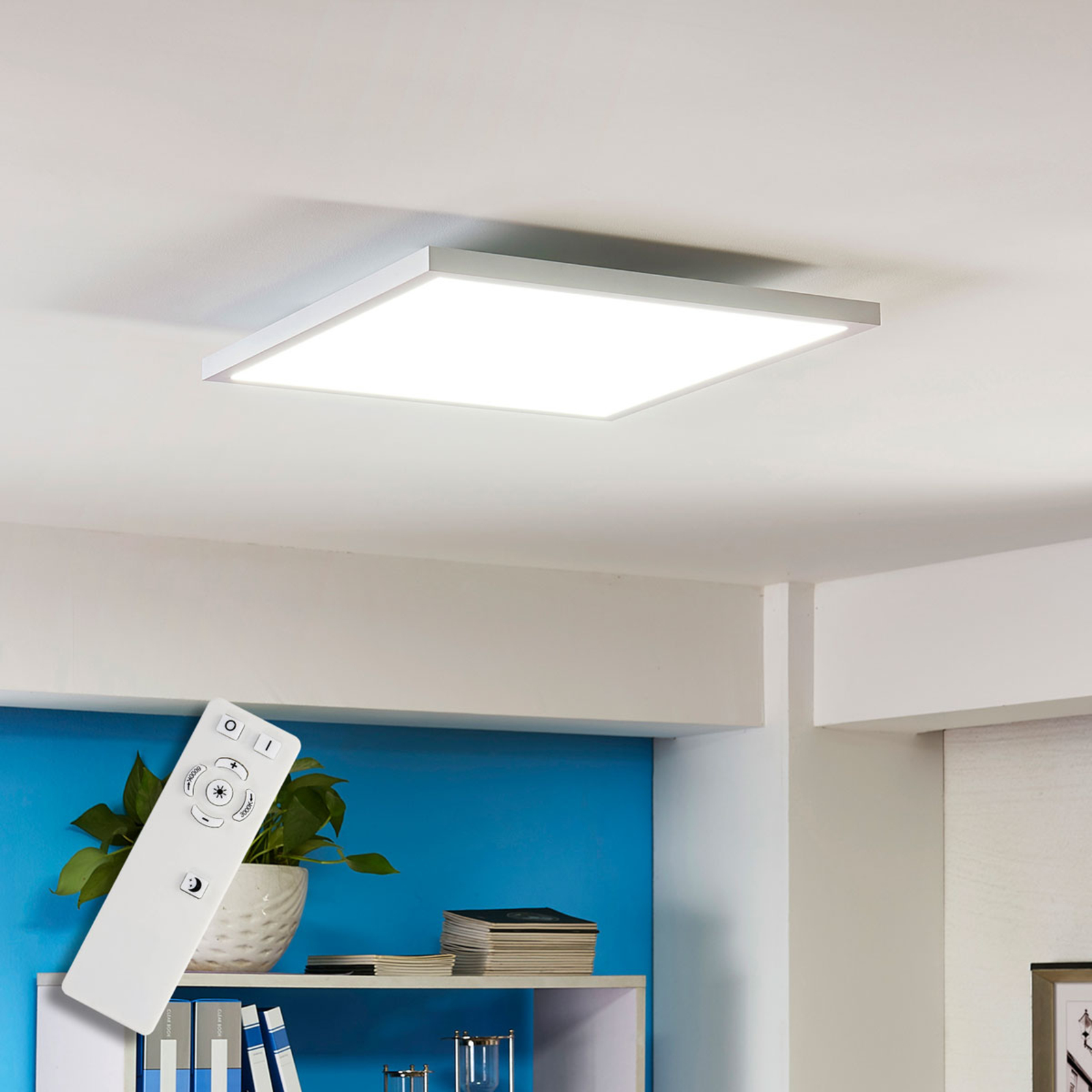 Arcchio Square LED panel Philia, 40 cm 3,000K-6,000K, for Living / Dining Room, Metal, PMMA, 20 W, energy efficiency: A+, L: 40 cm, W: 40 cm, H: 4.5 cm