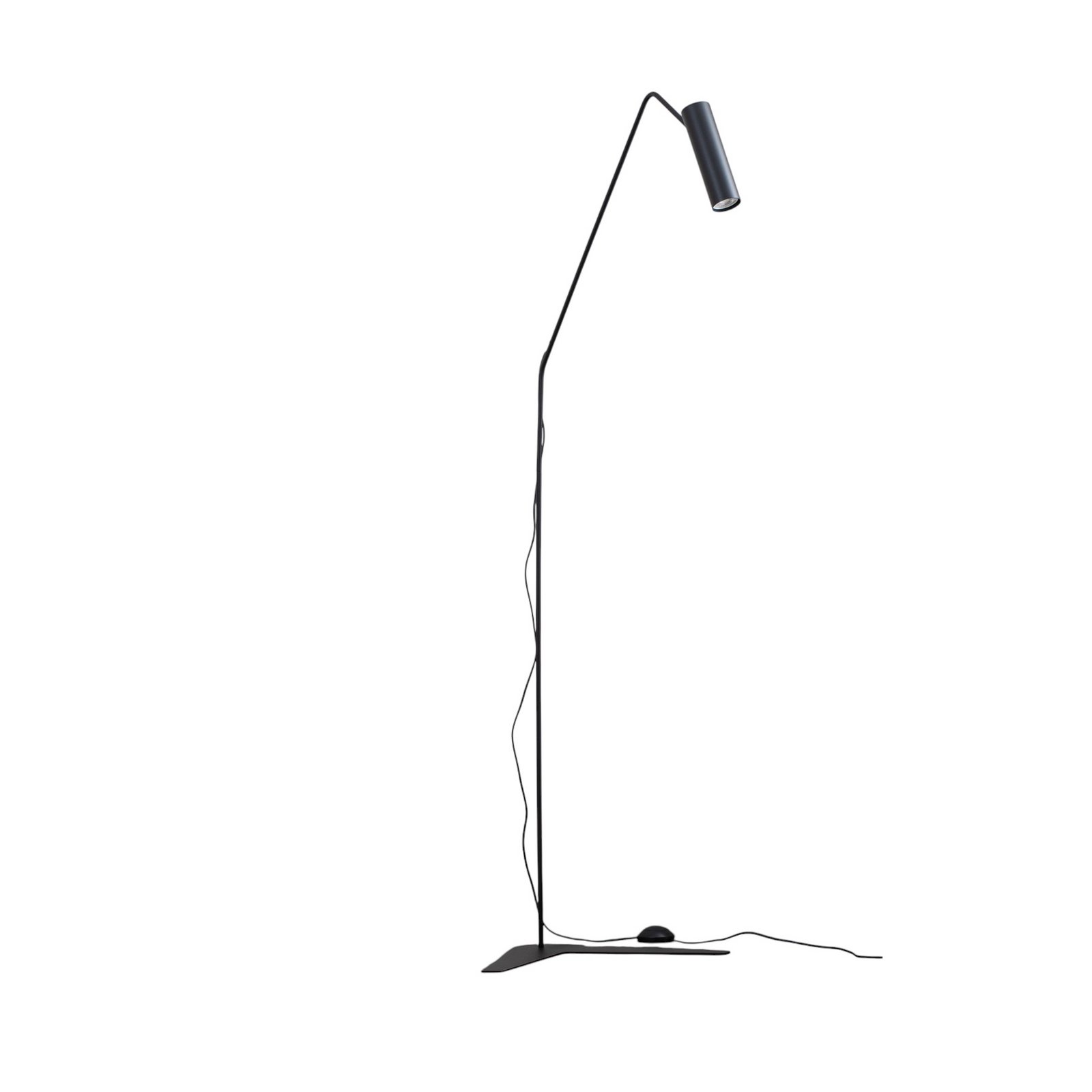 Lampadaire Eye Super avec tête orientable, noir