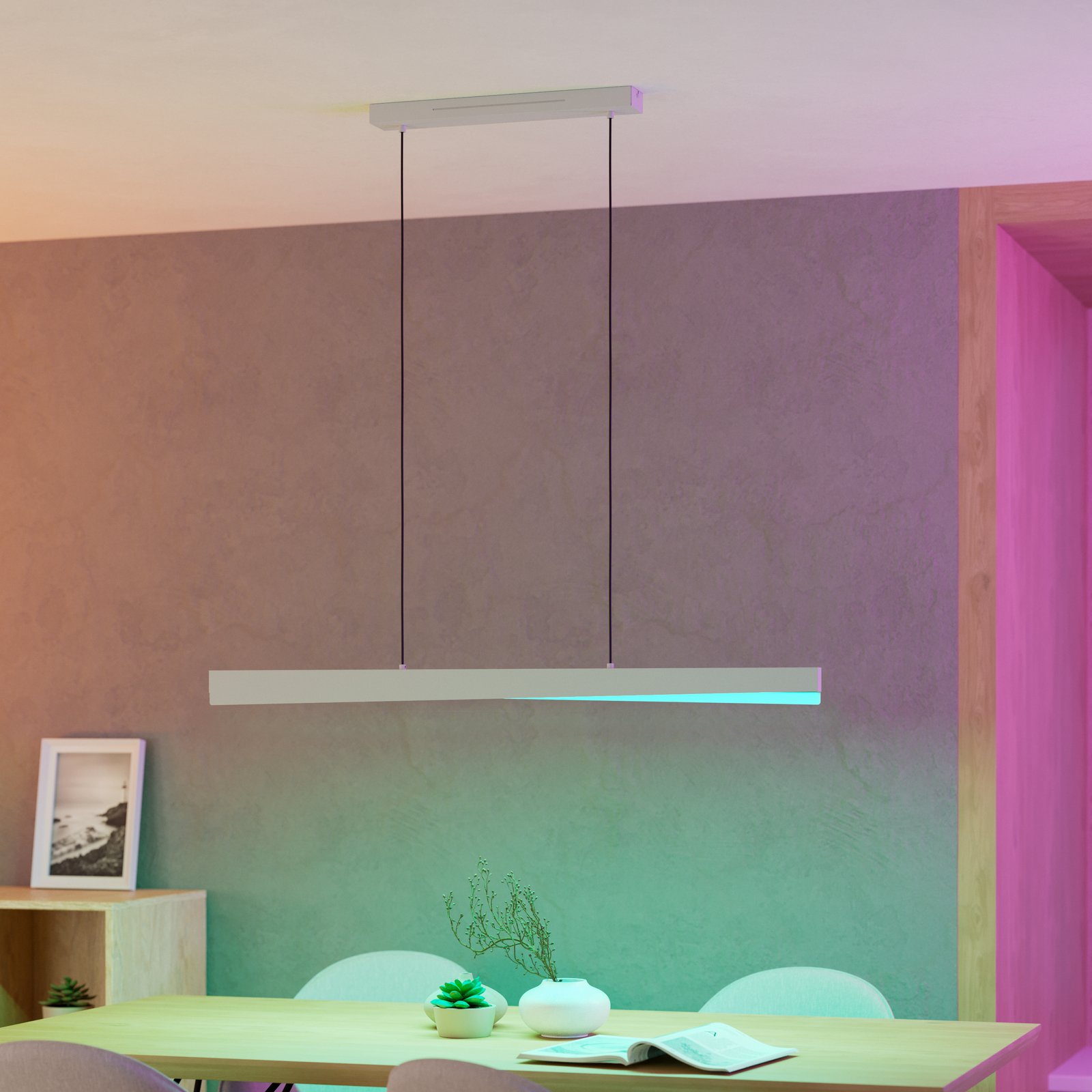 EGLO connect Smart-LED-Hängeleuchte Bolognano-Z, grau