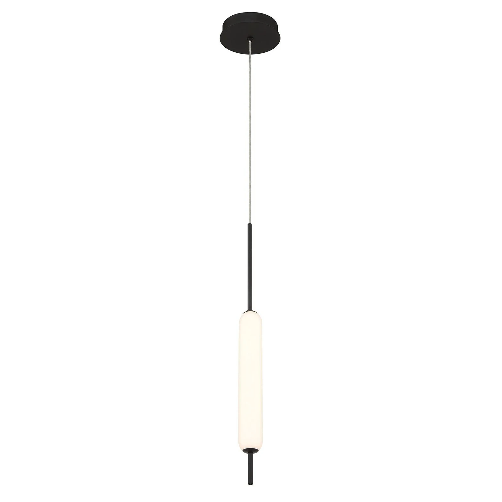 LED piekaramā lampa CUMBERLAND, melna, Ø 13 cm, metāls/stikls