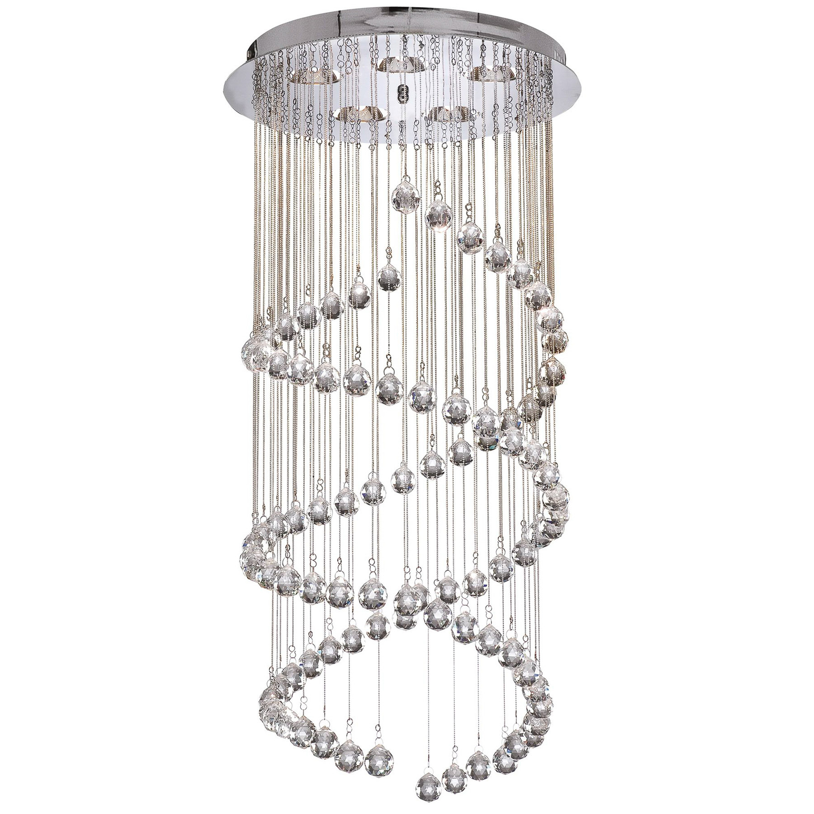Lampa wisząca Hallway z kryształami, 80 cm