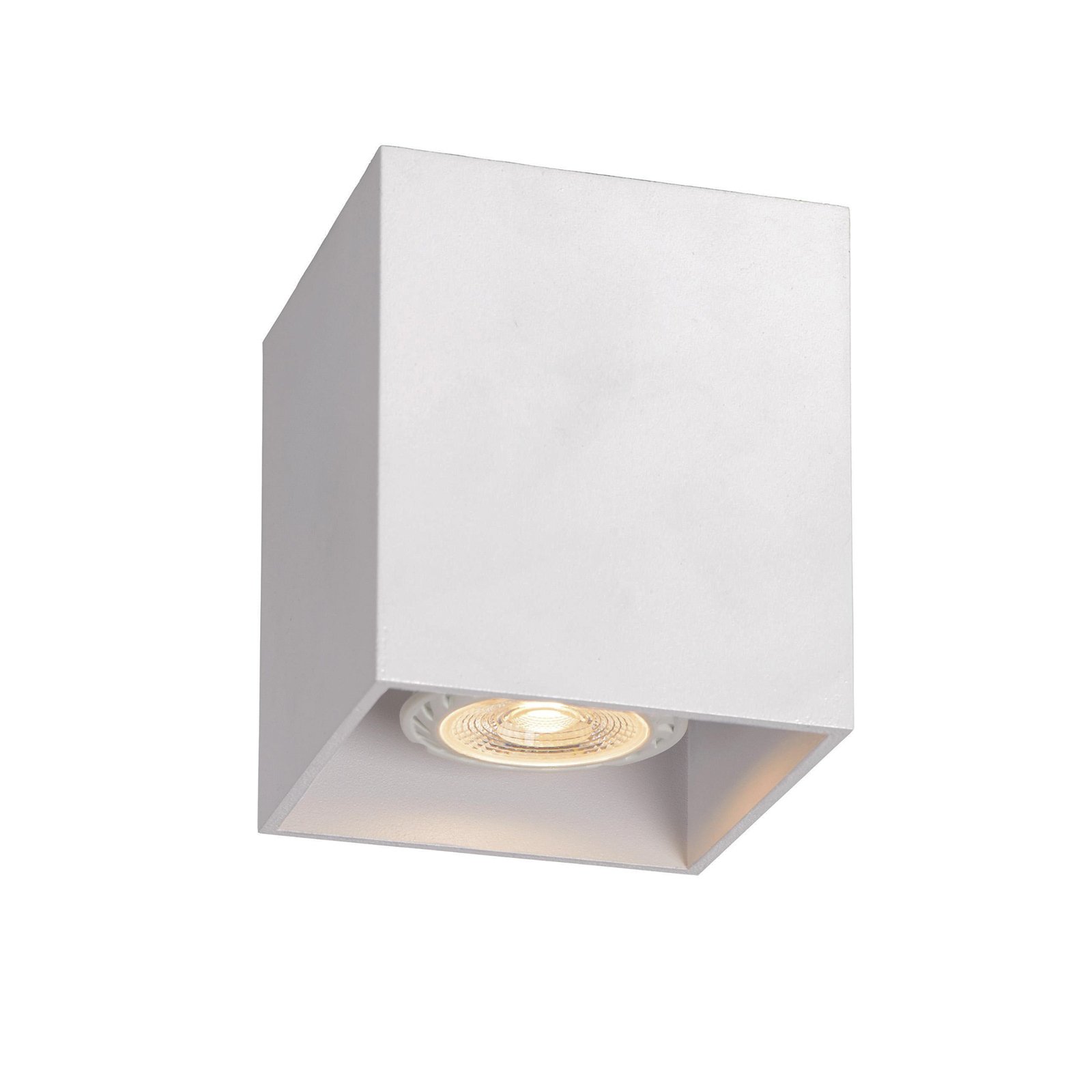 Spot pour plafond Bodi, angulaire, blanc, GU10, à 1 lampe, aluminium