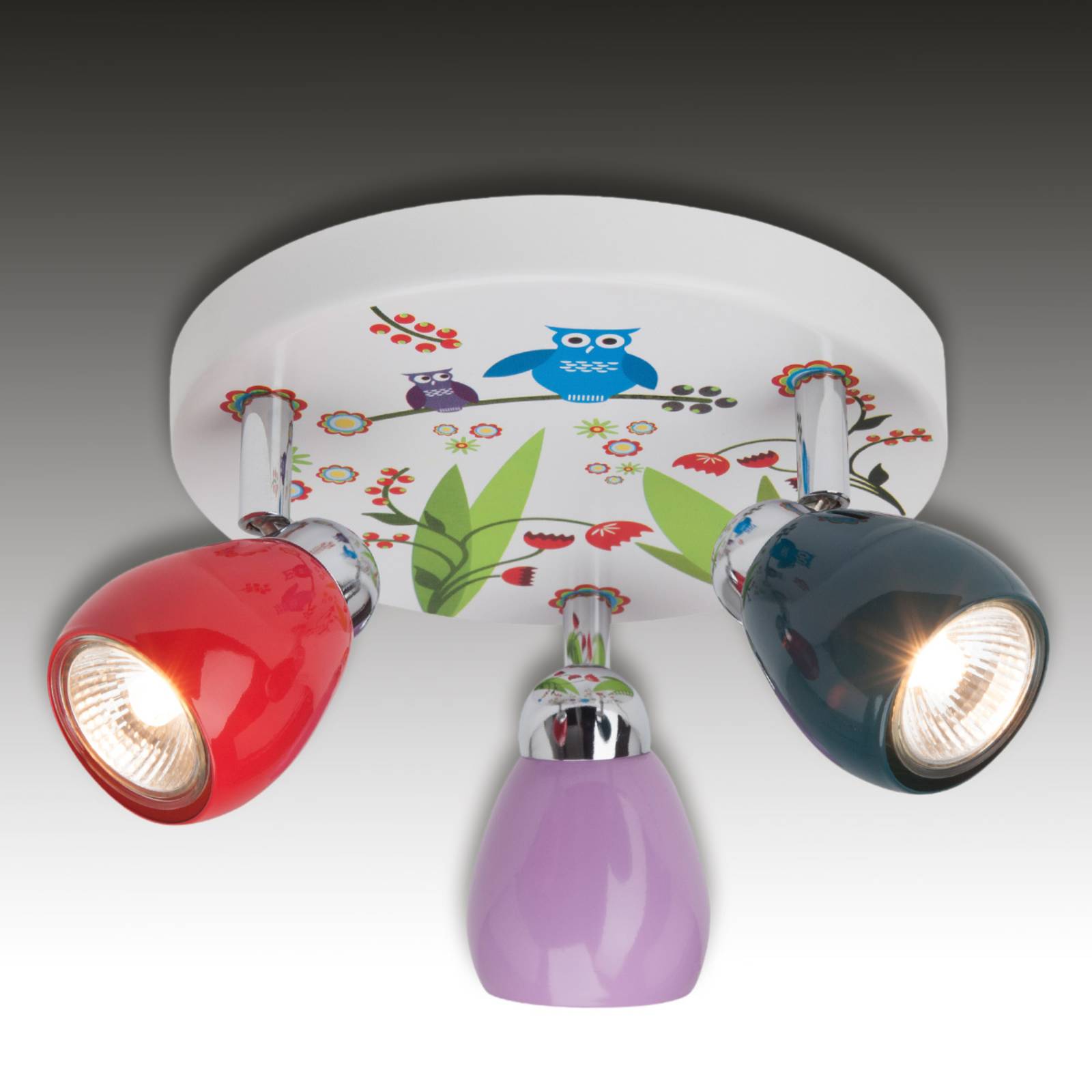 Brilliant Birds LED-loftlampe med 3 lyskilder