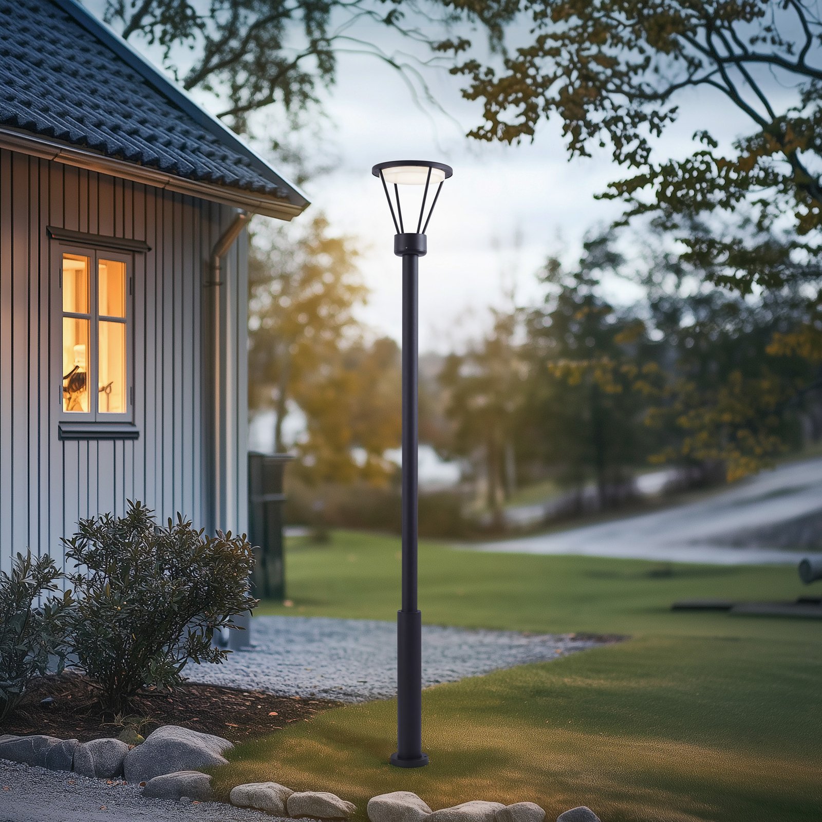 Elario LED Parkleuchte H222 Schwarz - Lucande