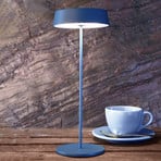 LED tafellamp Miram met accu, dimbaar, blauw