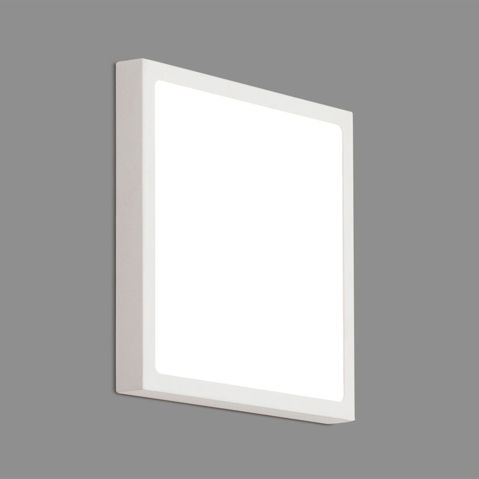 LED-Wandleuchte Vika, Quadrat, weiß, 23x23cm