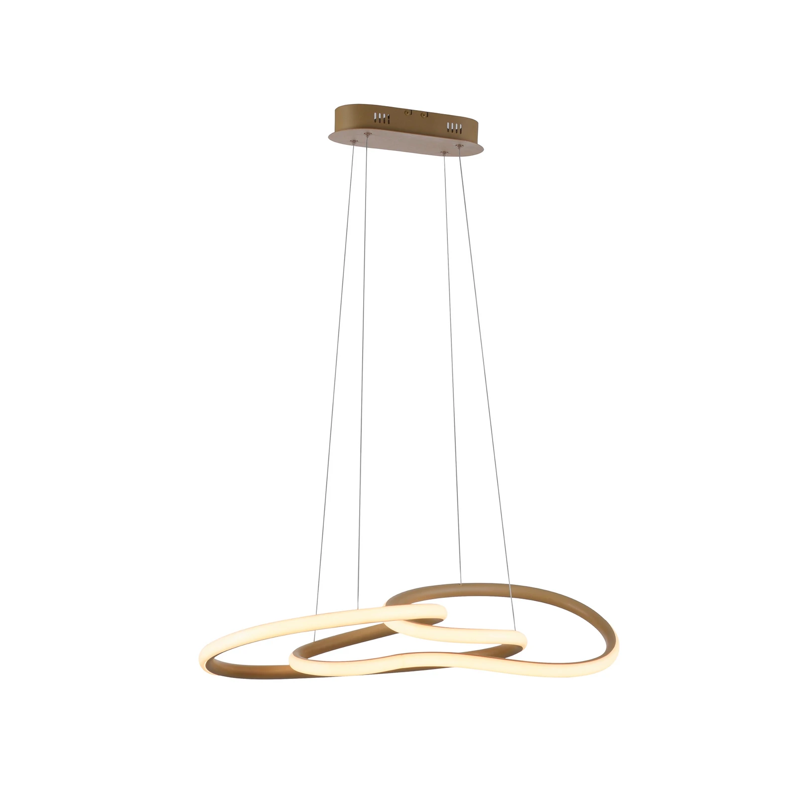 LED-visoka svetilka TWIST, bež, dolžina 76 cm, kovinska, Switchdim