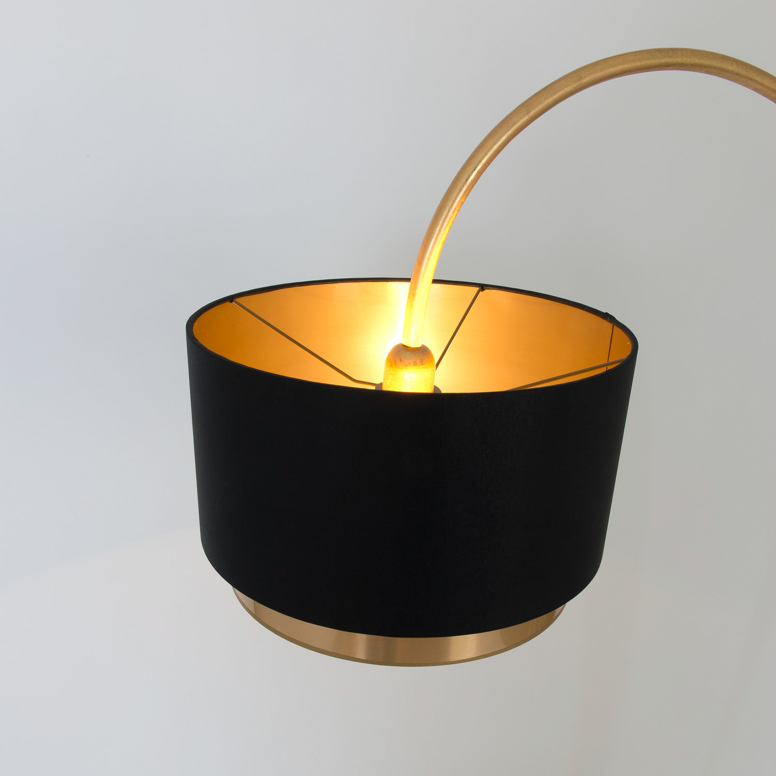 Meteor floor lamp, gold-coloured, height 169 cm, iron