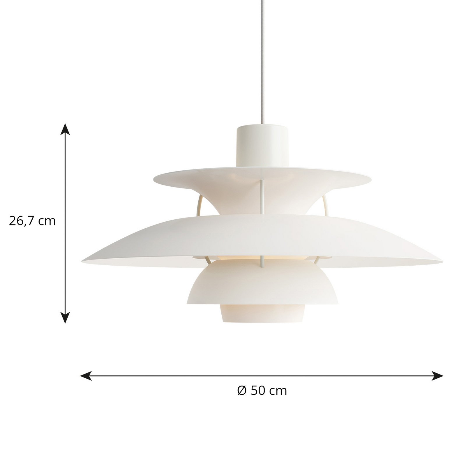 PH 5 Pendant Monochrome White - Louis Poulsen