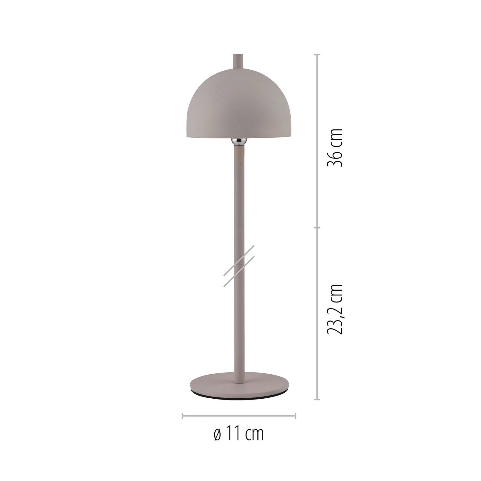 Schöner Wohnen lampa stołowa LED z akumulatorem Bellies, Sandbrise, IP54