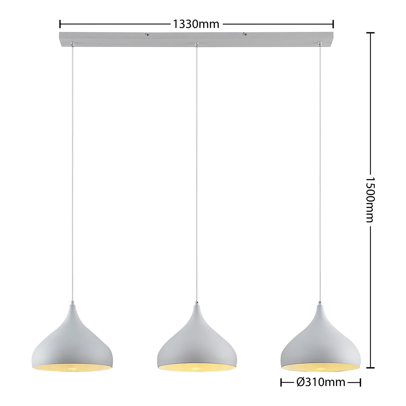 Elamira Candeeiro Suspenso White - Lindby