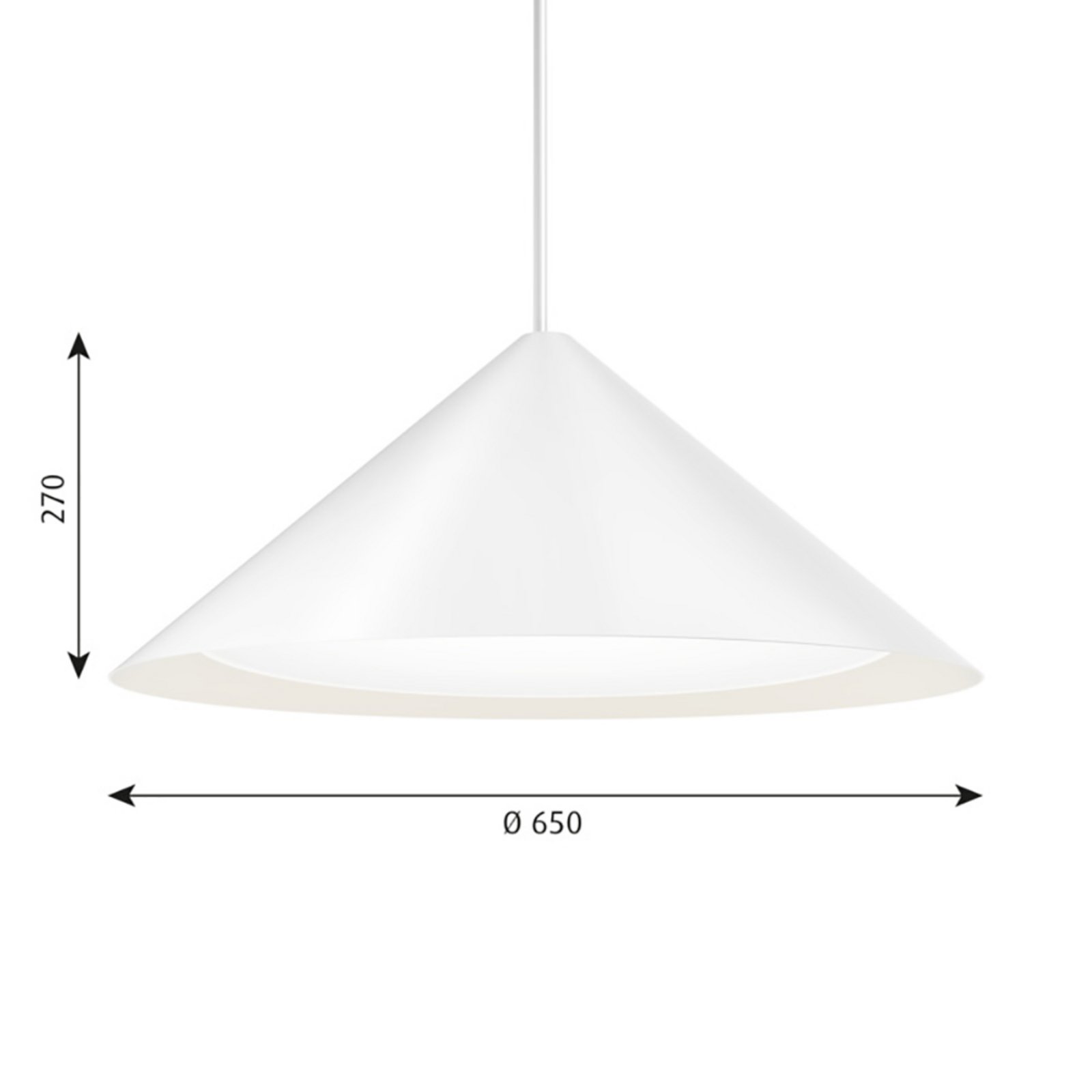 Keglen 650 LED Lustră Pendul White - Louis Poulsen