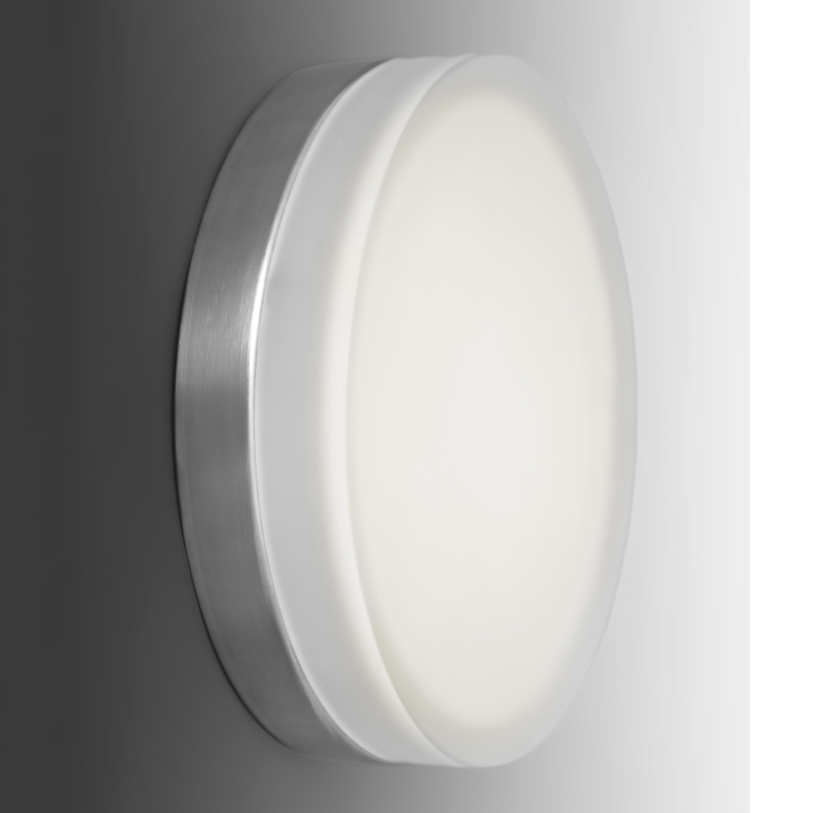 Simpel rund LED-væglampe Briq 01, 3.000 K