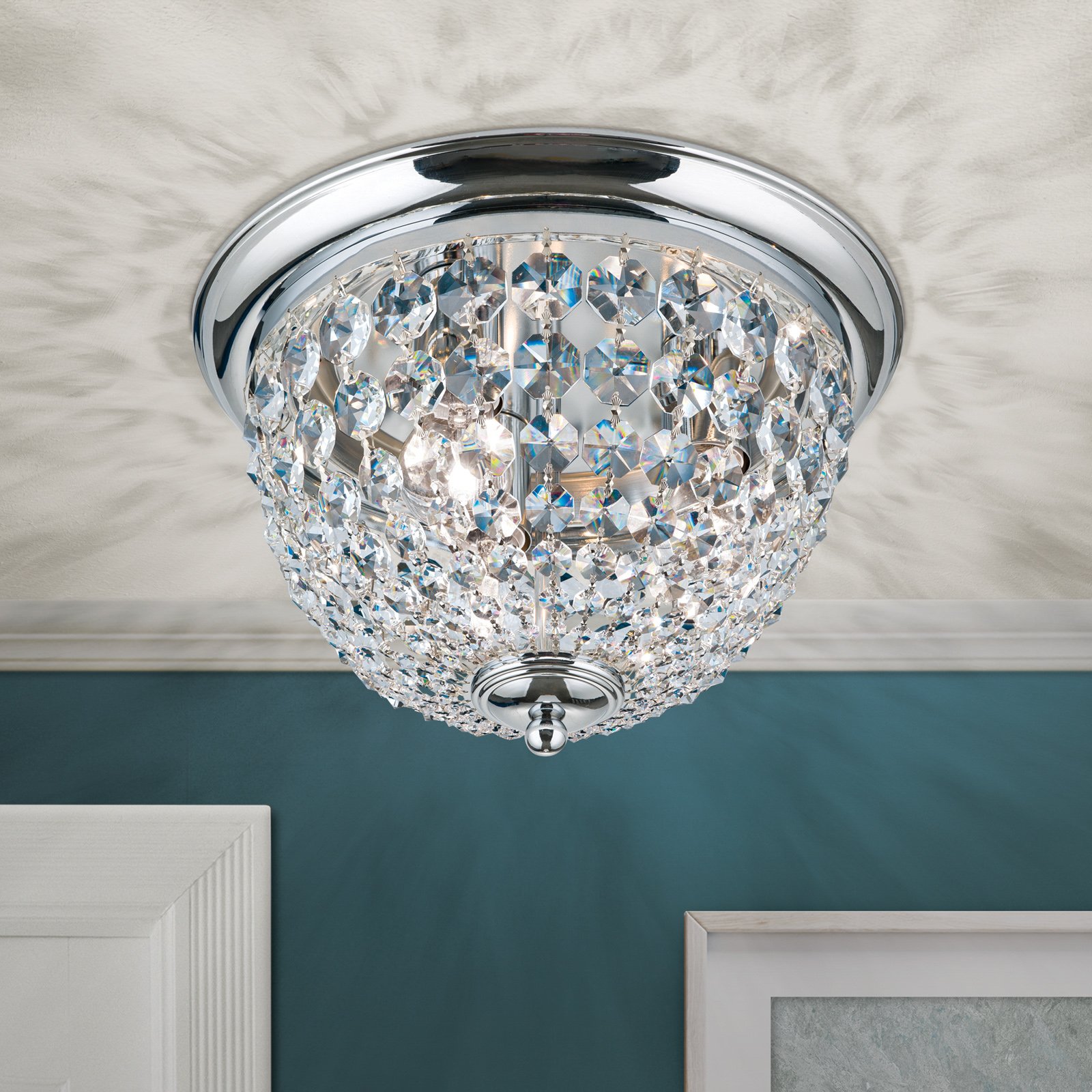 Plafond ceiling light in Asfour crystal