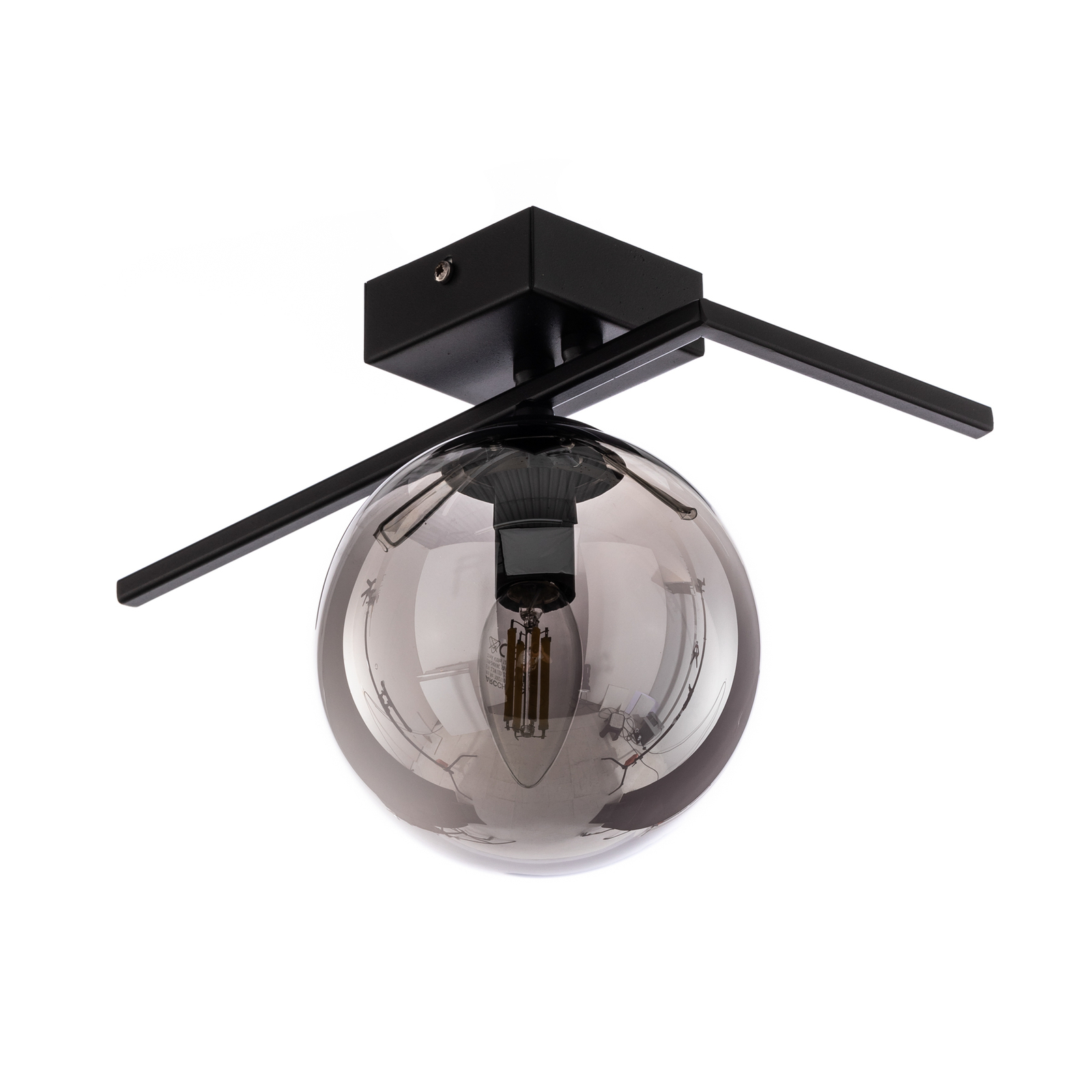 Plafondlamp Imago 1G, 1-lamp, zwart/grafiet