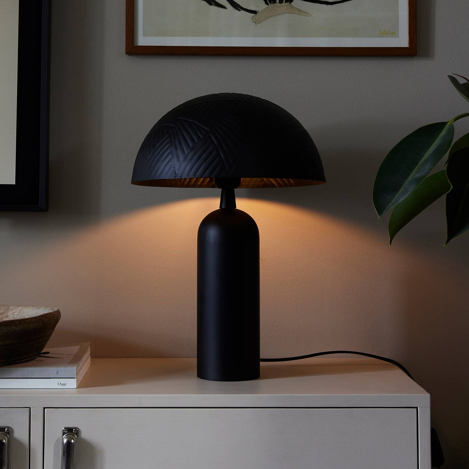 E-shop PR Home Carter stolová lampa z kovu, čierna