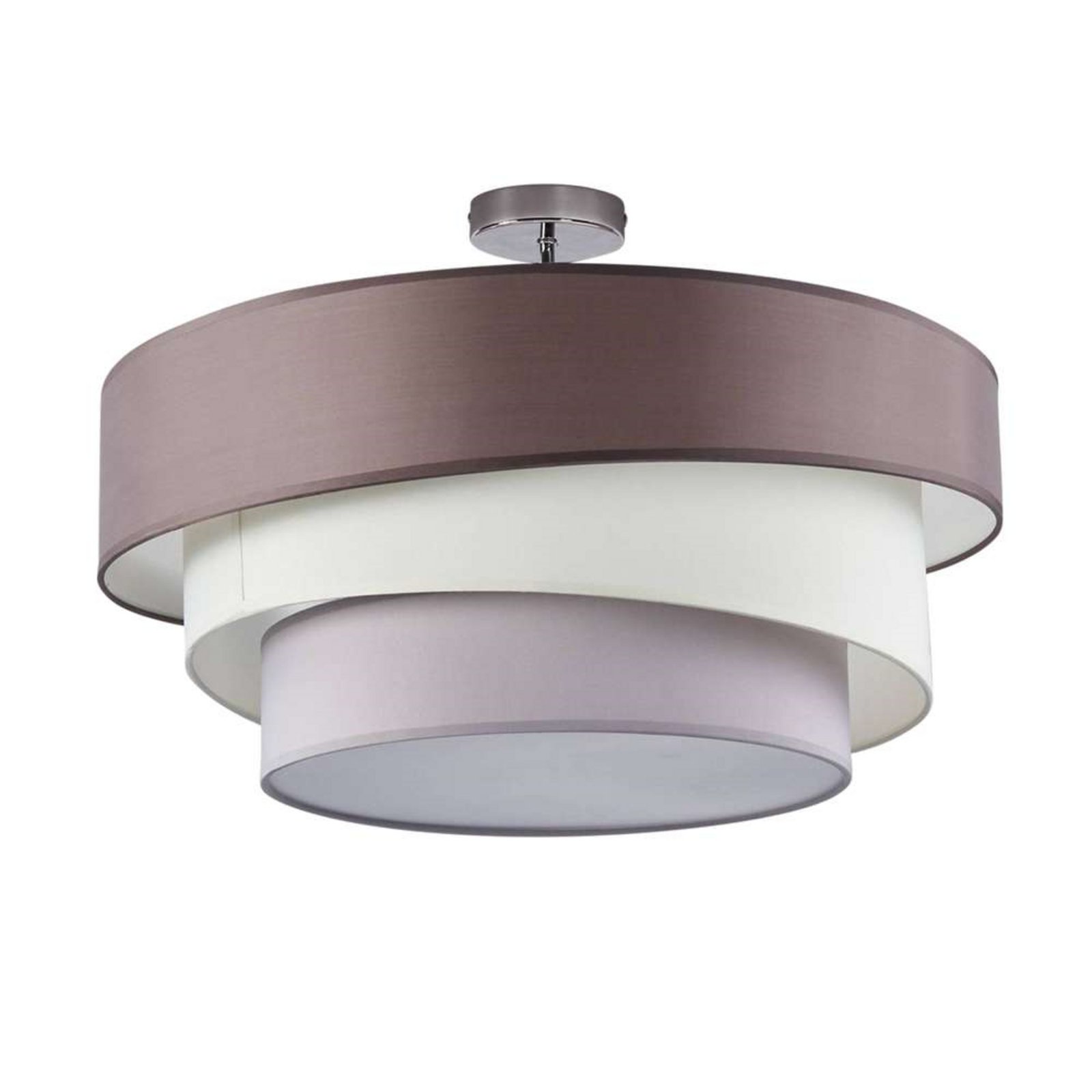 Melia Plafonieră Grey-Brown/White/Grey/Chrome - Lindby