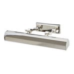 Chawton væglampe, poleret nikkel, 40 cm, metal – Elstead