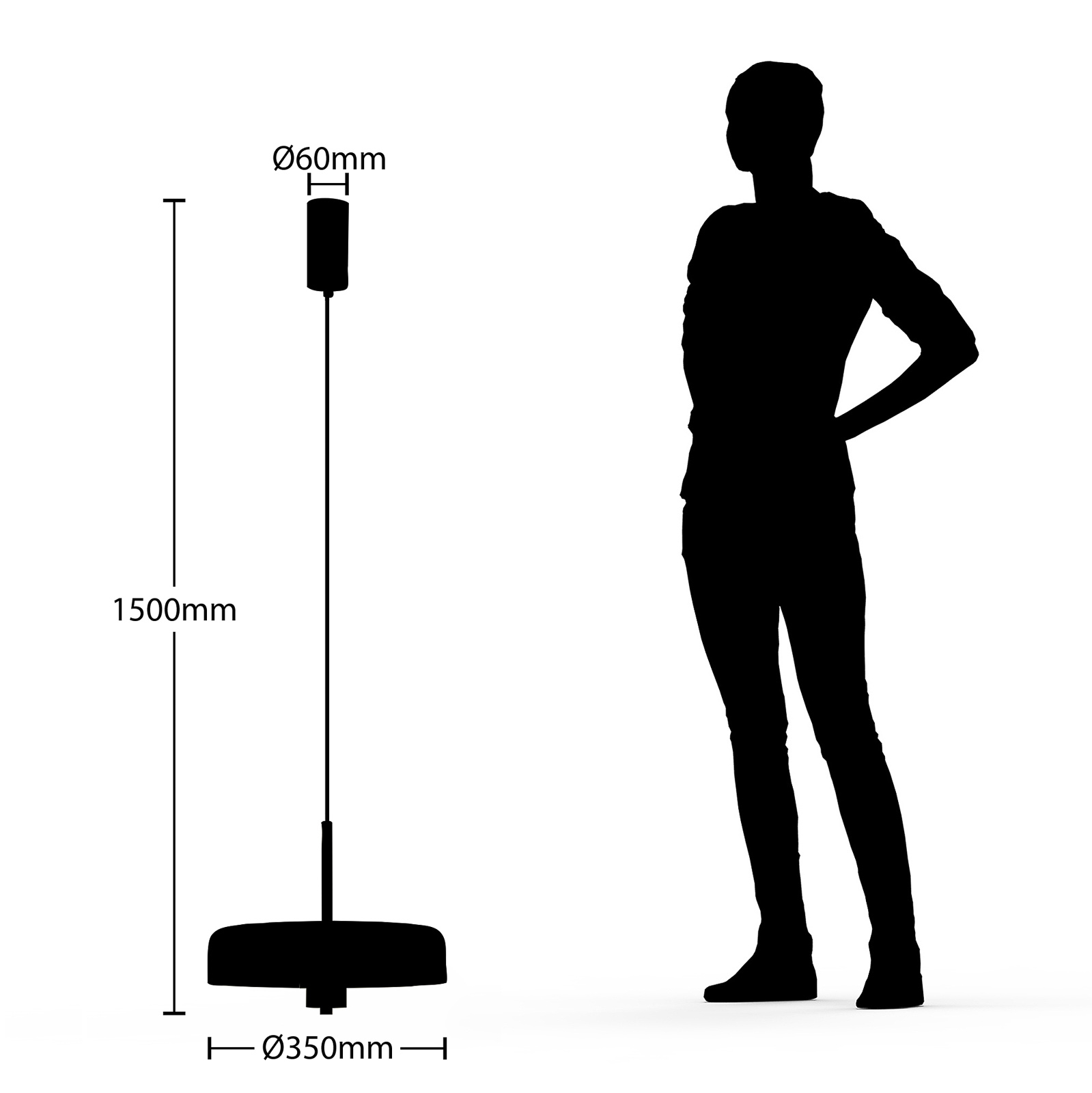 Lucande Filoreta lampada sospensione, 35 cm, nero
