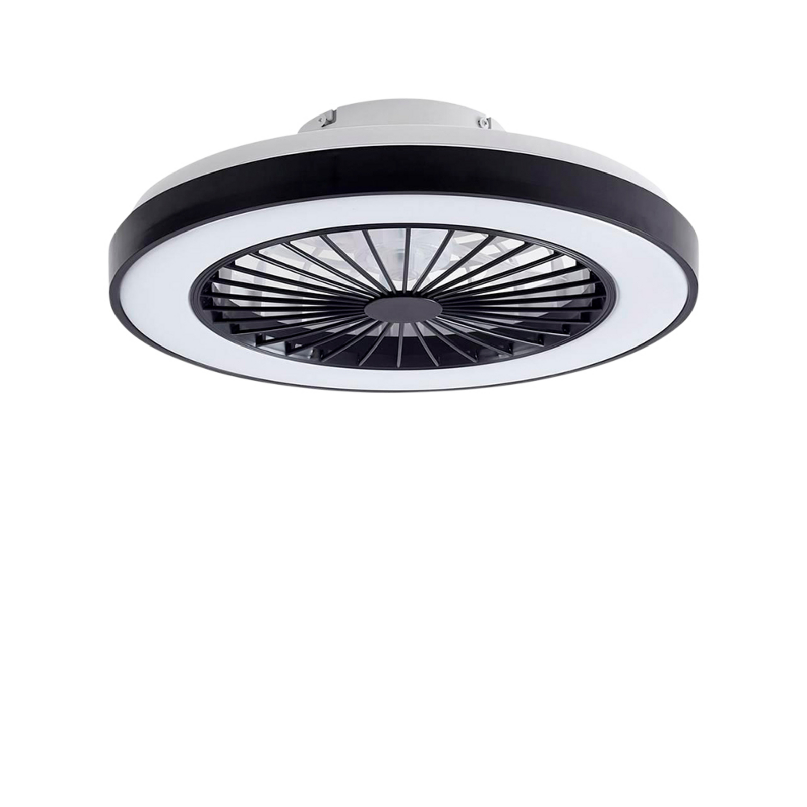 Teleo LED Ventilator de tavan Negru - Lindby