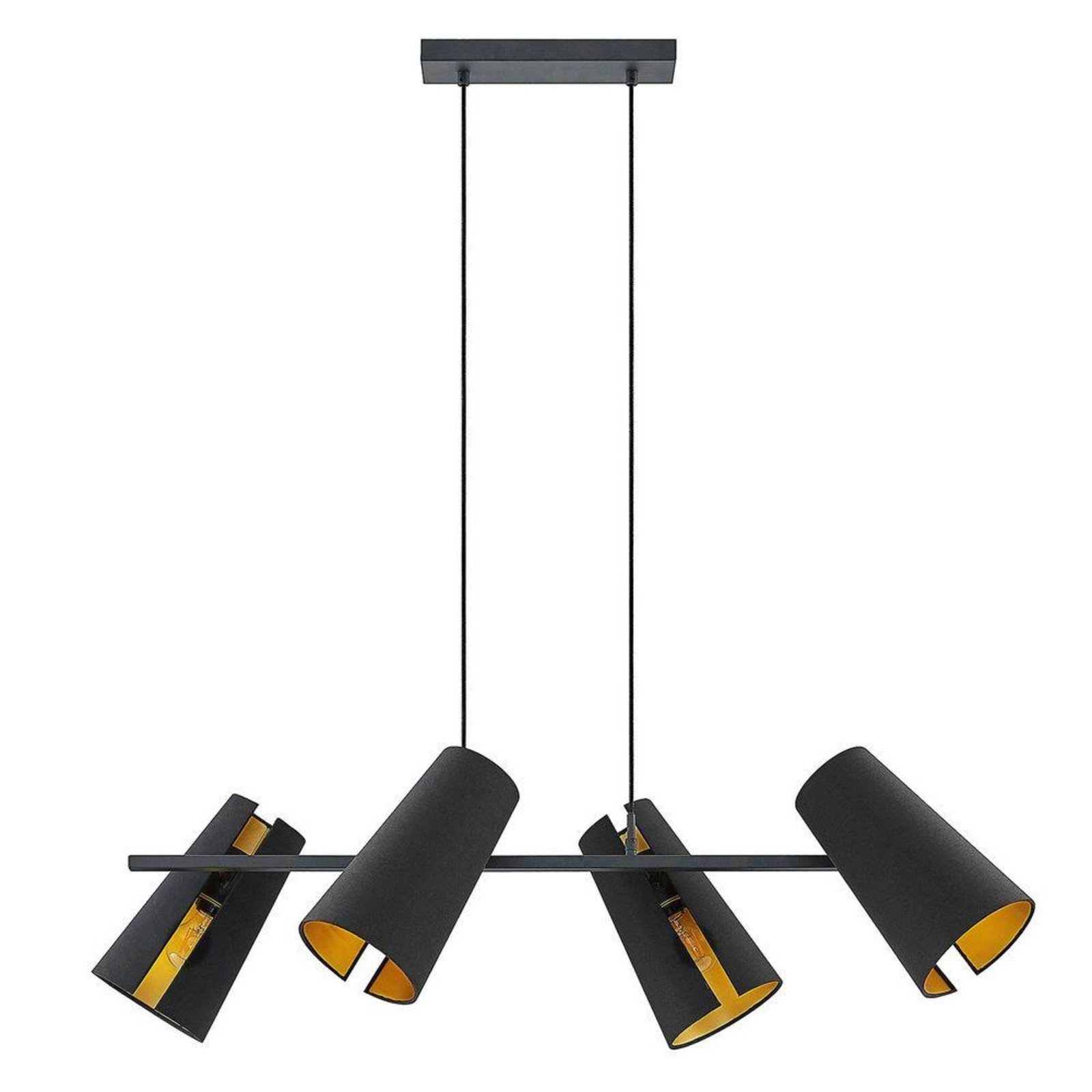 Kemoni 4 Závěsná Lampa Black/Gold - Lucande