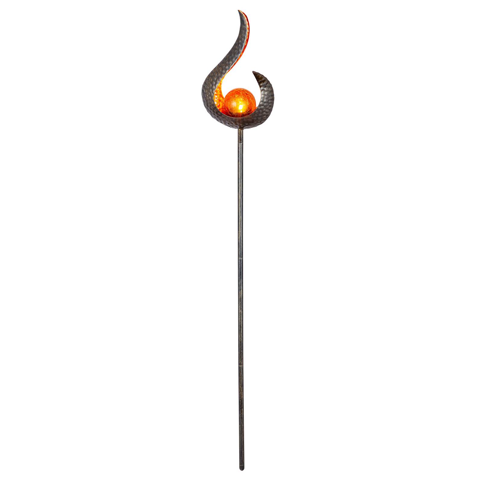 Lindby Yonca-LEDaurinkokoristevalo 119,2 cm kupari - solar-koristevalaisin - solarvalaisin - aurinkokennovalaisin Harjattu harmaa, kupari, kulta