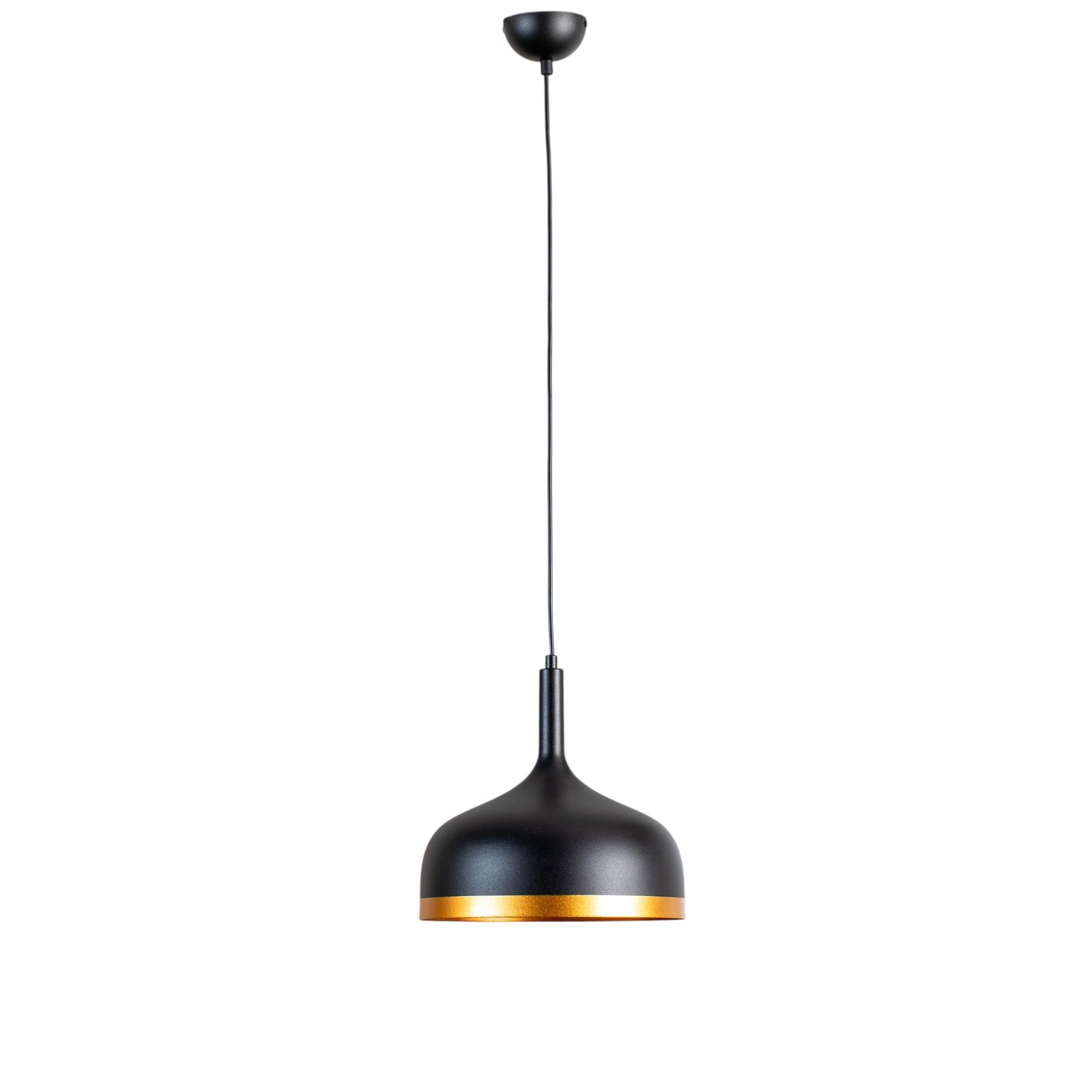 Lampada a sospensione Sivani MR-826, nero/oro, metallo, Ø 30 cm