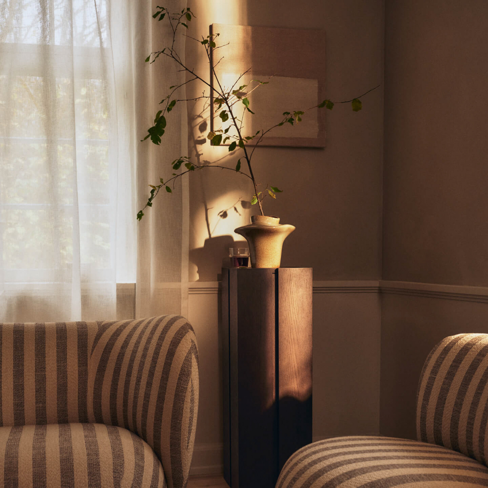 Evio vase, elm green, height 22 cm, stoneware - ferm LIVING