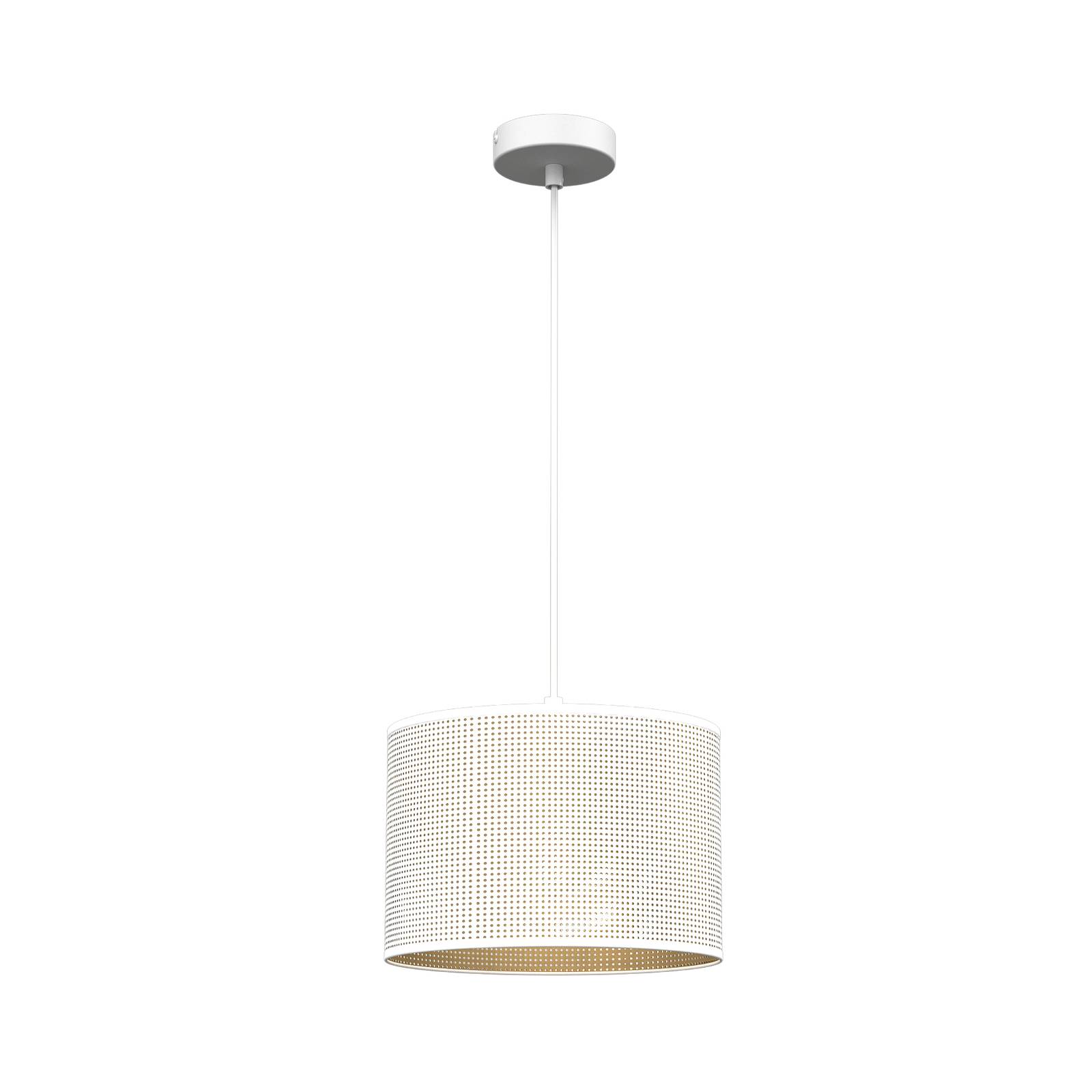 Suspension Jovin 1 lampe Ø 25cm blanche/dorée