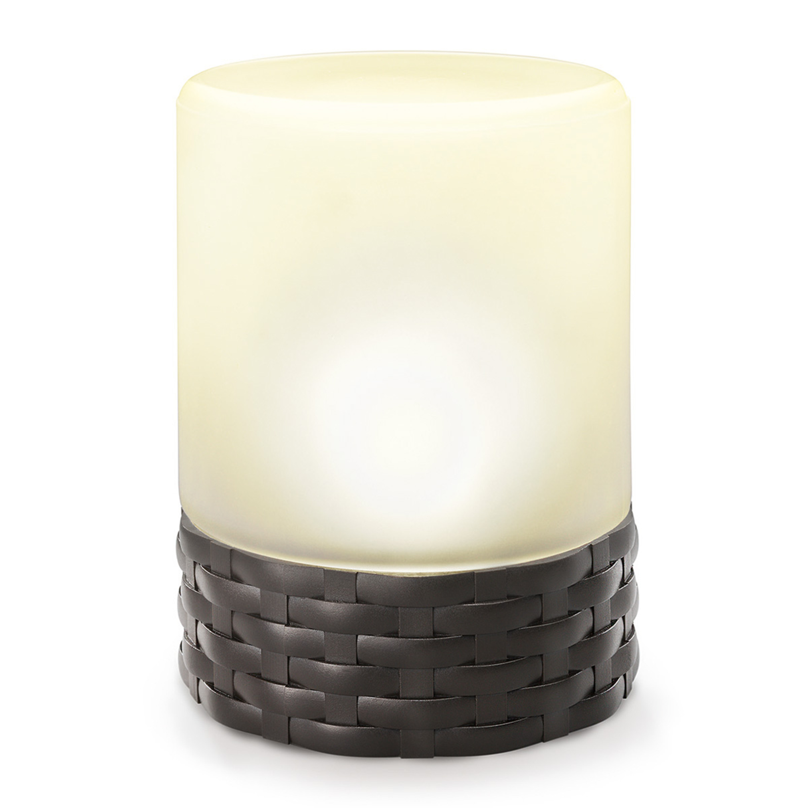 Esotec Cloe LED solar light in the stylish rattan style, glass, plastic, H: 14 cm