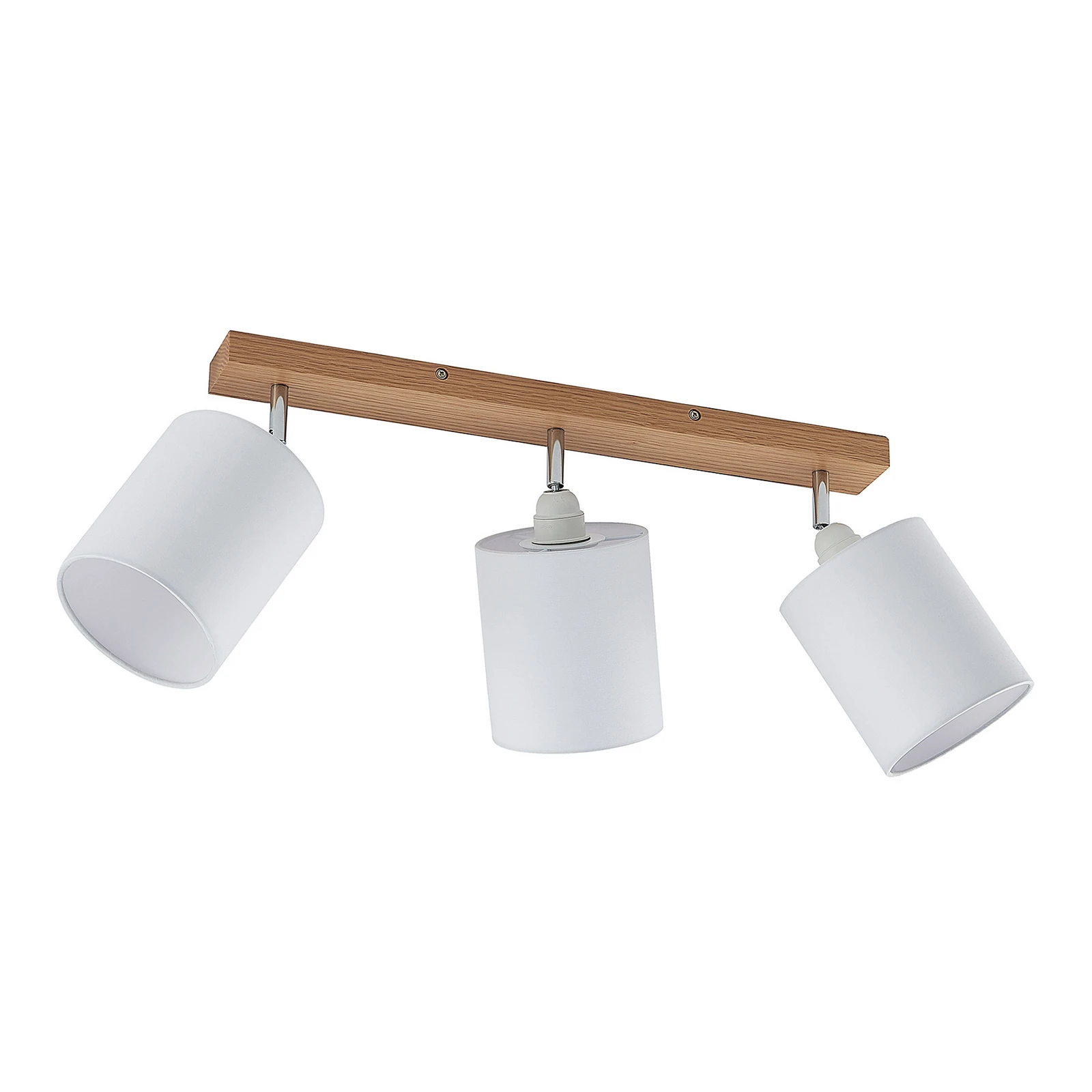 Lindby Imarin stropni reflektor, 56 cm, 3 žarulje, bijela, drvo