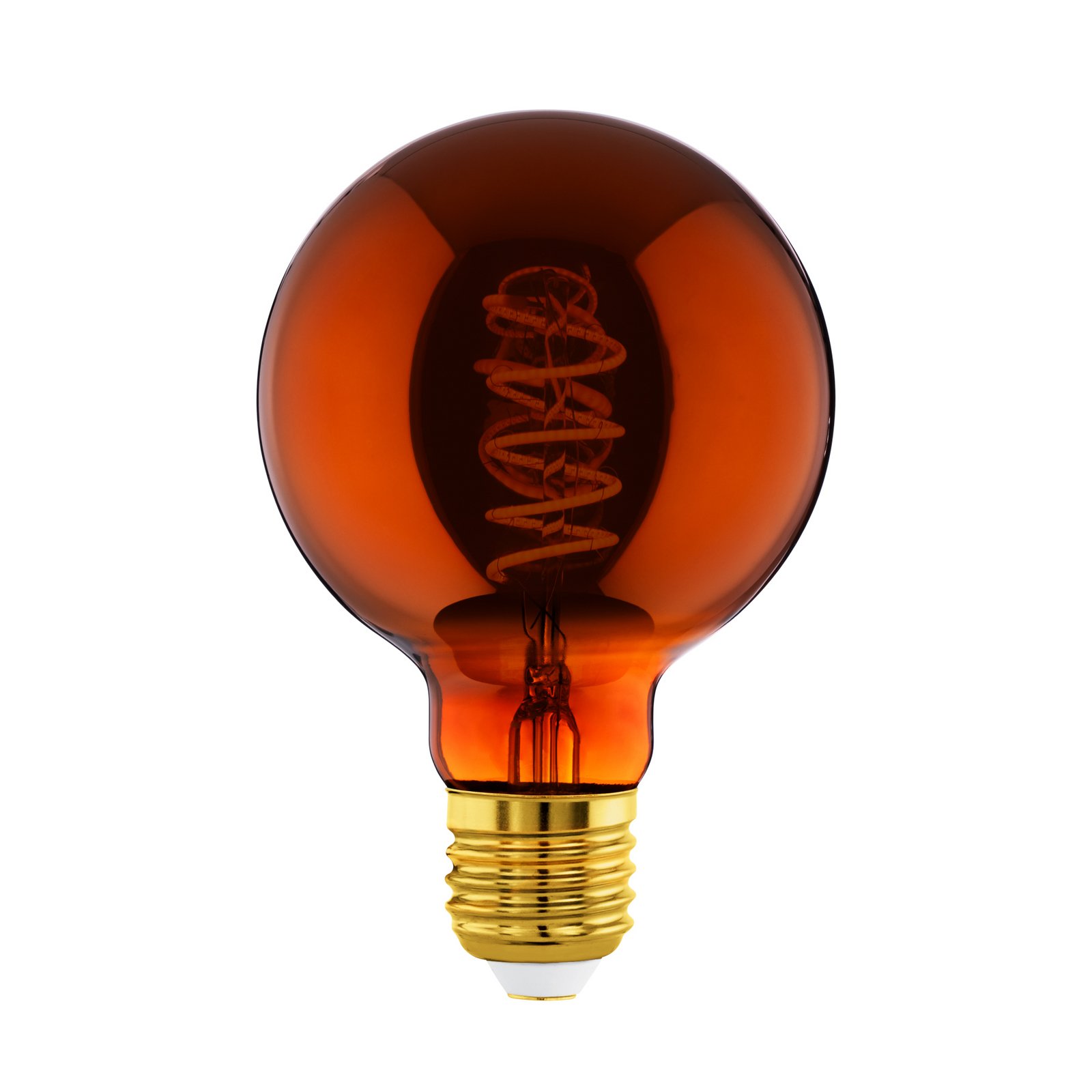 LED Globe E27 G95 4W Filament 2,000K copper