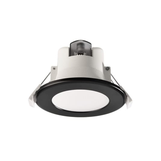 LED-Deckeneinbauleuchte Acrux, Ø 9 cm, schwarz, CCT
