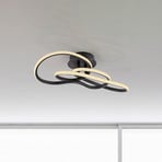 LED lubų šviestuvas „TWIST“, juodos spalvos, ilgis 90 cm, metalinis, su