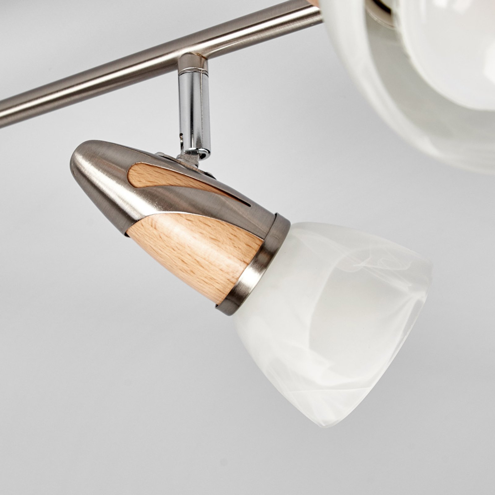 Marena 6 PlafondWhite/Nickel/Wood - Lindby