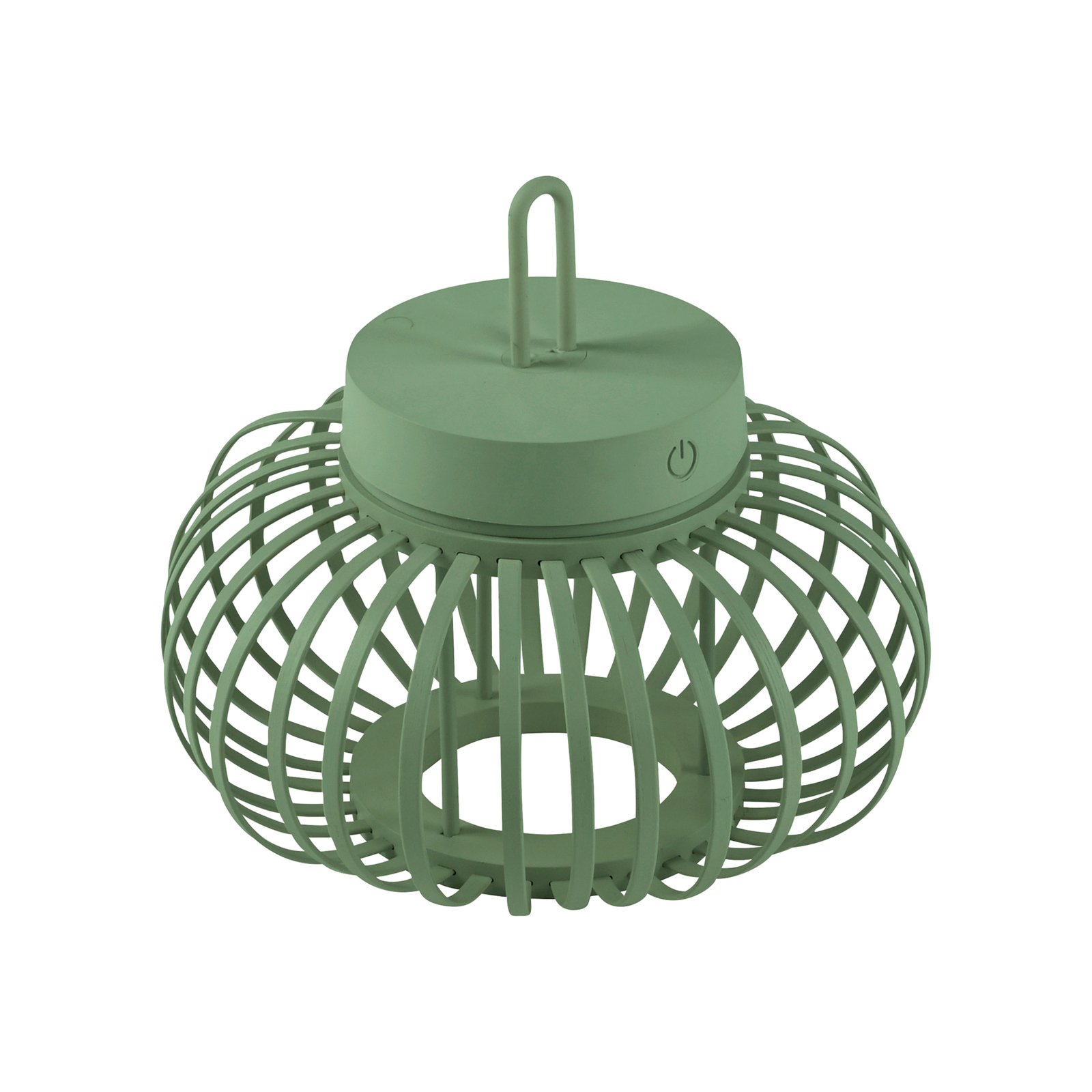 JUST LIGHT. Akuba LED uzlādējama galda lampa, zaļa, 22 cm, bambusa krāsā