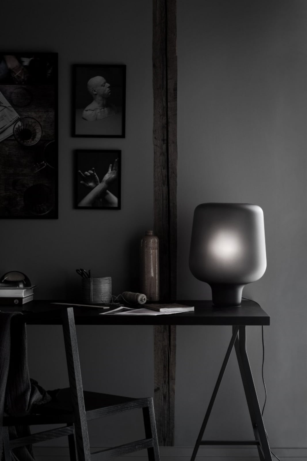 Say My Name Bordlampe Smoked Glossy Grey Northern - Stue - Glas