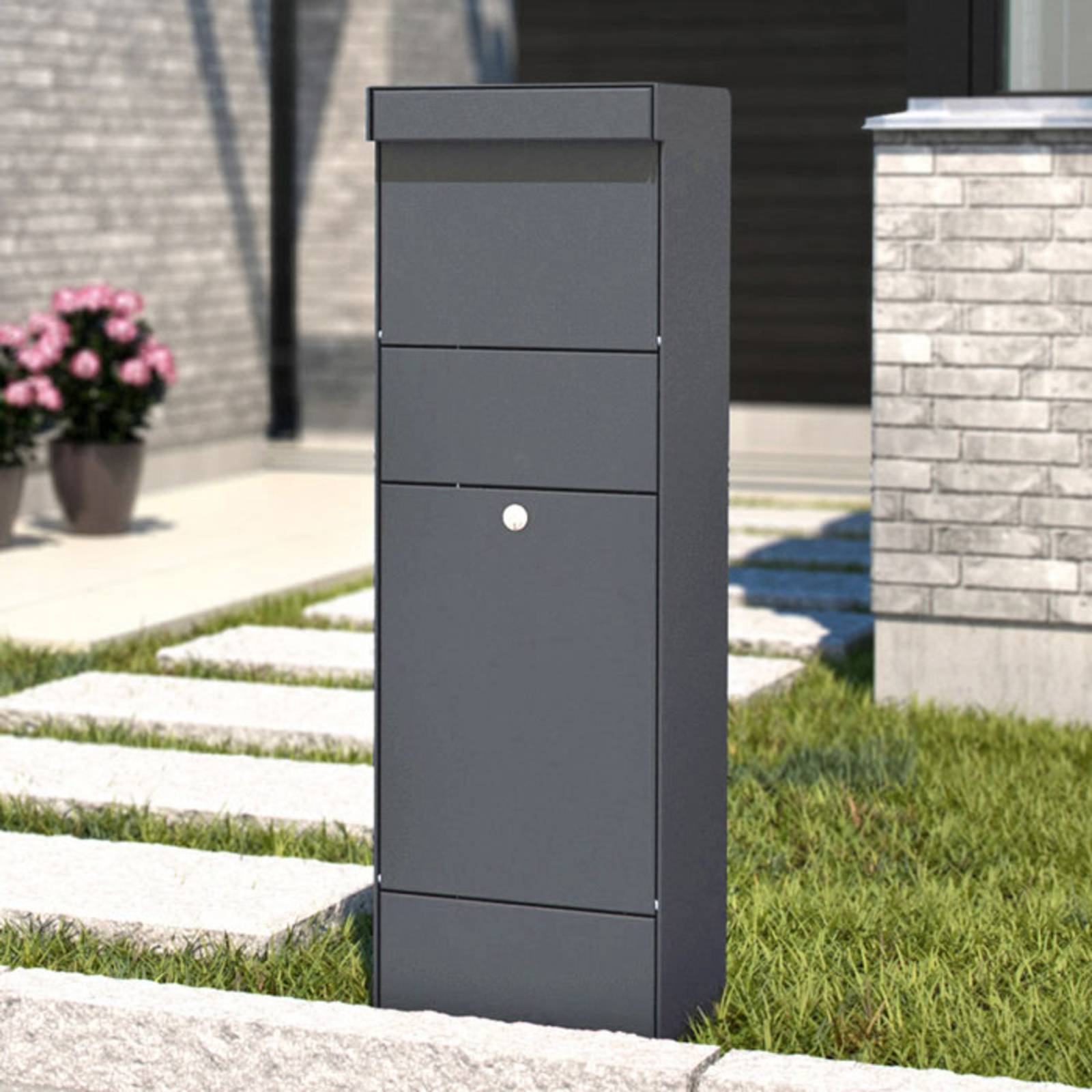 Stand letterbox Parcel anthracite Lights.co.uk