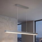 LED hanglamp Vayana, grijs, lengte 189 cm, CCT-touchdimmer