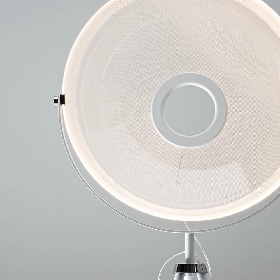 Stilnovo Demi Moon LED-golvlampa, vit från Stilnovo
